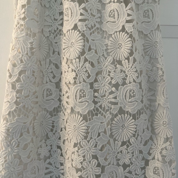 Lulus Love Poem Ivory Lace Mini Dress Size M - Picture 8 of 10